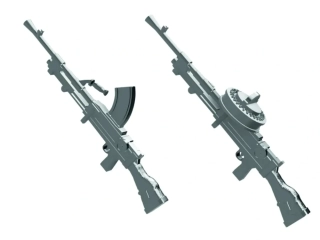 Kulomet BREN (4ks) 1/48